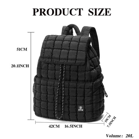 Quilted Backpack for Women, Lightweight Travel Gym Bag, Hiker Pack? main image 4